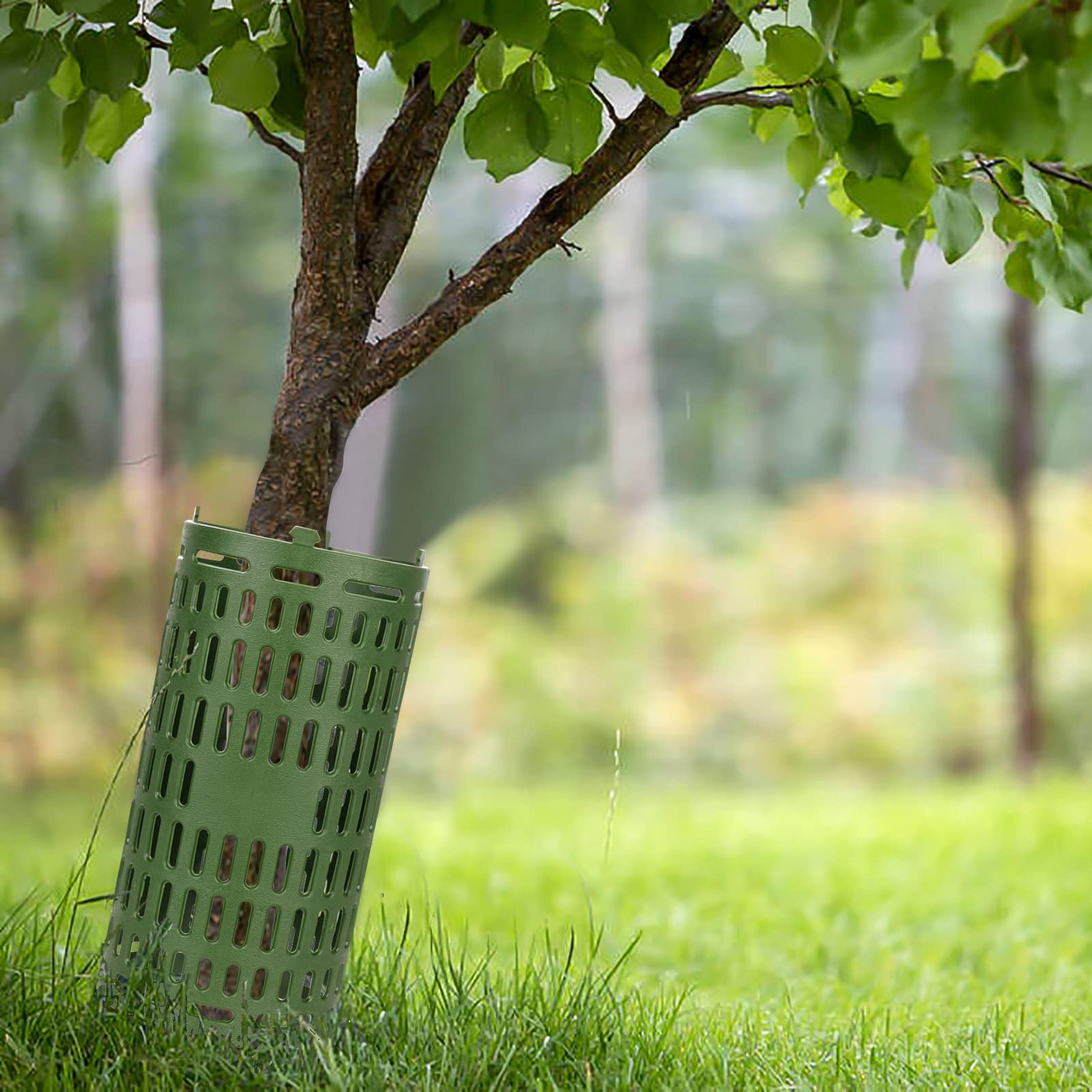 Garvee Protège-tronc ajustable 38 × 25 cm en PVC, maille de protection pour plantes et jeunes arbres, lot de 10, marron