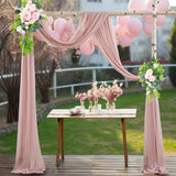 GARVEE Tissu transparent pour arche de mariage 2 x 18 pi (70 x 550 cm), blanc, idéal pour la photographie en extérieur - 