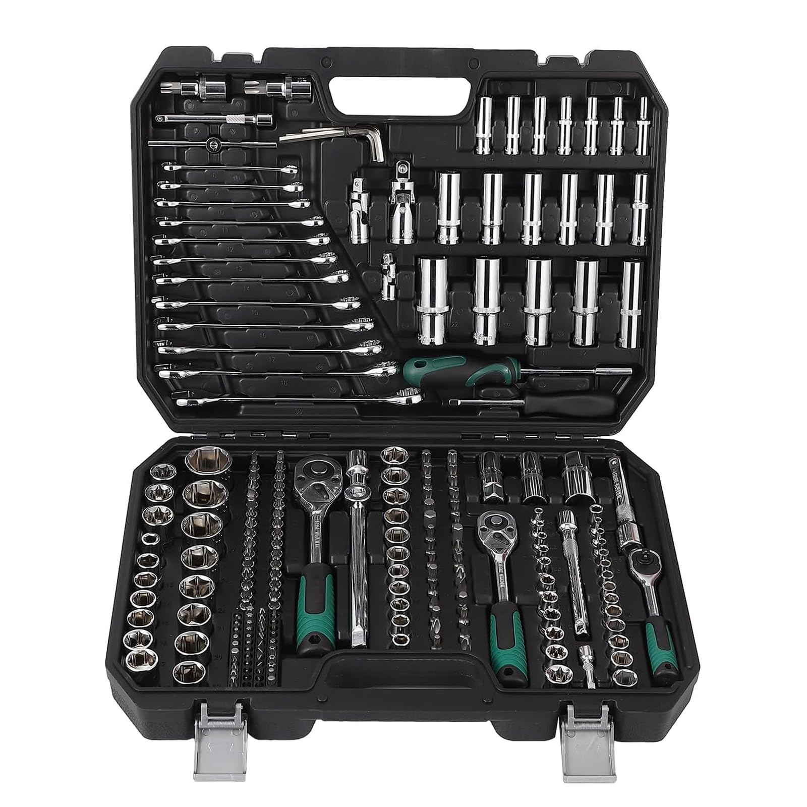 Coffret d'outils Garvee 216 pièces avec entraînements 1/4", 3/8" et 1/2", cliquet à changement rapide 72 dents, coffret robuste pour réparations automobiles et domestiques