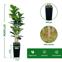 Arbre artificiel d'intérieur Garvee de 1,5 m, design réaliste, sans entretien, idéal pour la maison et le bureau, écologique