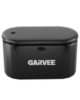 Garvee Bain de glace portable , 939 L, noir, ovale, couvercle isolé, PVC renforcé de fibres de verre