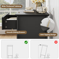 Commode Garvee noire cannelée à 3 tiroirs, design moderne cannelé, MDF P2, blanc, 80 cm (L) x 75 cm (H), idéale pour la chambre et le couloir.