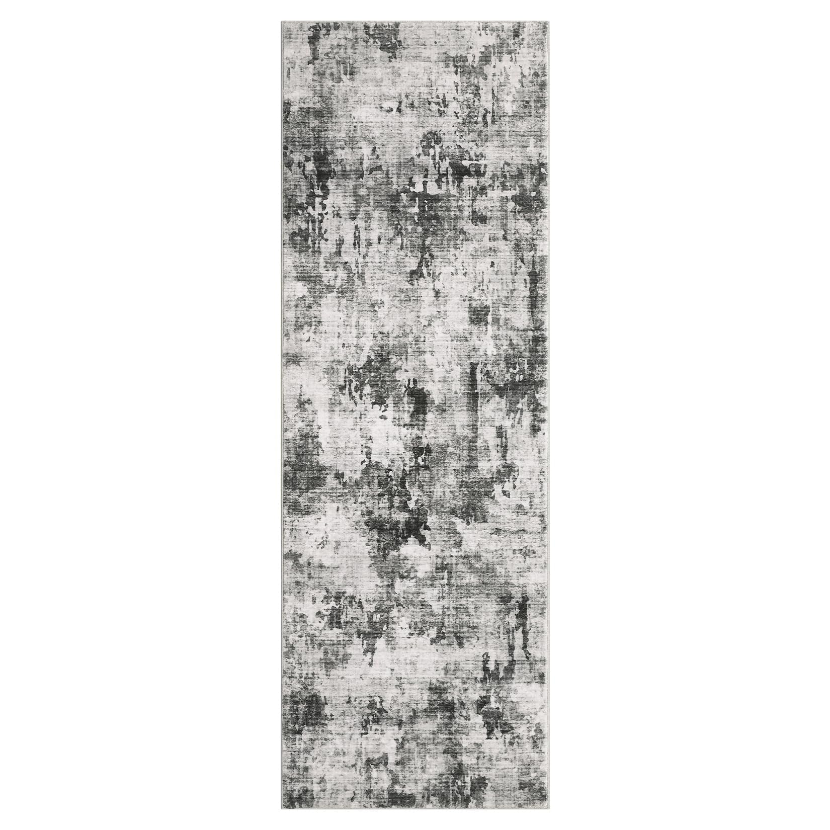 Tapis Garvee moderne lavable, antidérapant, doux et pliable, pour salon et chambre, gris, 240 x 340 cm