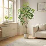 Arbre à monnaie artificiel Garvee 1,80 m, plante d'intérieur en PVC, feuilles ajustables, décoration verte pour bureau ou salon