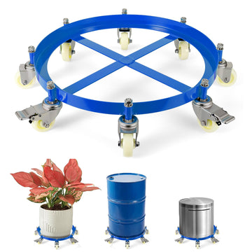 Chariot pour fût Garvee de 55 gallons – Robuste, en acier galvanisé avec traverses, capacité de charge de 2 000 lb, roulettes pivotantes