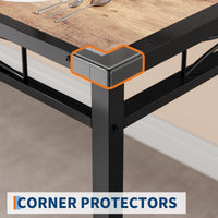 Ensemble table et chaises Garvee pour 2 personnes avec chaises rembourrées, protections d'angle, structure robuste en MDF, ergonomique, gain de place, marron, pour cuisine et appartement