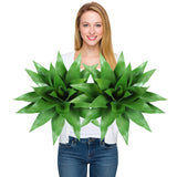 Garvee lot de 2 agaves artificielles 56 × 56 × 51 cm, 29 feuilles, résistantes aux UV, jardin et terrasse, vert - Vert