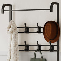 Armoire-penderie 3 en 1 Garvee avec étagère à chaussures et tiroir pour entrée et couloir, bois et métal, style ferme moderne, noir et blanc, gain de place