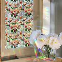 GARVEE Film adhésif opaque anti-UV pour vitres, motif floral, 43 x 200 cm