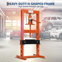 Presse hydraulique Garvee 6 tonnes, châssis en H avec plateaux mobiles, pour atelier et garage, réglable en hauteur sur 4 axes, acier, housse de protection contre la poussière
