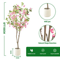 Arbre artificiel d'intérieur Garvee de 1,5 m, réaliste, sans entretien, matériau de haute qualité, pour la maison et le bureau, vert