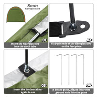 Abri à vélos Garvee pour 2 à 3 vélos, en tissu Oxford 210D, imperméable et résistant à la poussière, avec portes, protection extérieure pour motos et matériel de jardinage, gris