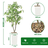 Arbre artificiel d'intérieur Garvee de 1,5 m, facile à nettoyer, durable, design réaliste, décoration polyvalente, vert