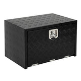 Garvee Coffre à outils 61cmen aluminium, étanche, robuste et verrouillable, pour pick-ups et camping-cars, couleur argent, peu encombrant - 45,7cm×45,7cm×45,7cm & noir