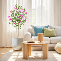 Bougainvillier artificiel Garvee de 1,80 m, en soie réaliste, pot stable, vert, pour studio photo et décoration