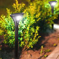Lot de 4 lampes solaires d'extérieur Garvee avec détecteur de mouvement, étanches IP65, pour jardin, terrasse, pelouse et allée.