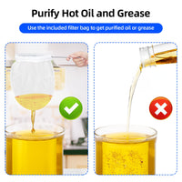 Réservoir d'huile pour friteuse Garvee 1 gallons en acier au carbone antirouille avec clips de couvercle et sac filtrant pour cuisines de restaurant 13,8 po x 15,6 po