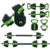 Ensemble d'haltères réglables Garvee 4 en 1 avec kettlebell, barre d'haltères et poignée de pompes, 20-40 kg, ABS et fer, antidérapant pour les entraînements à domicile