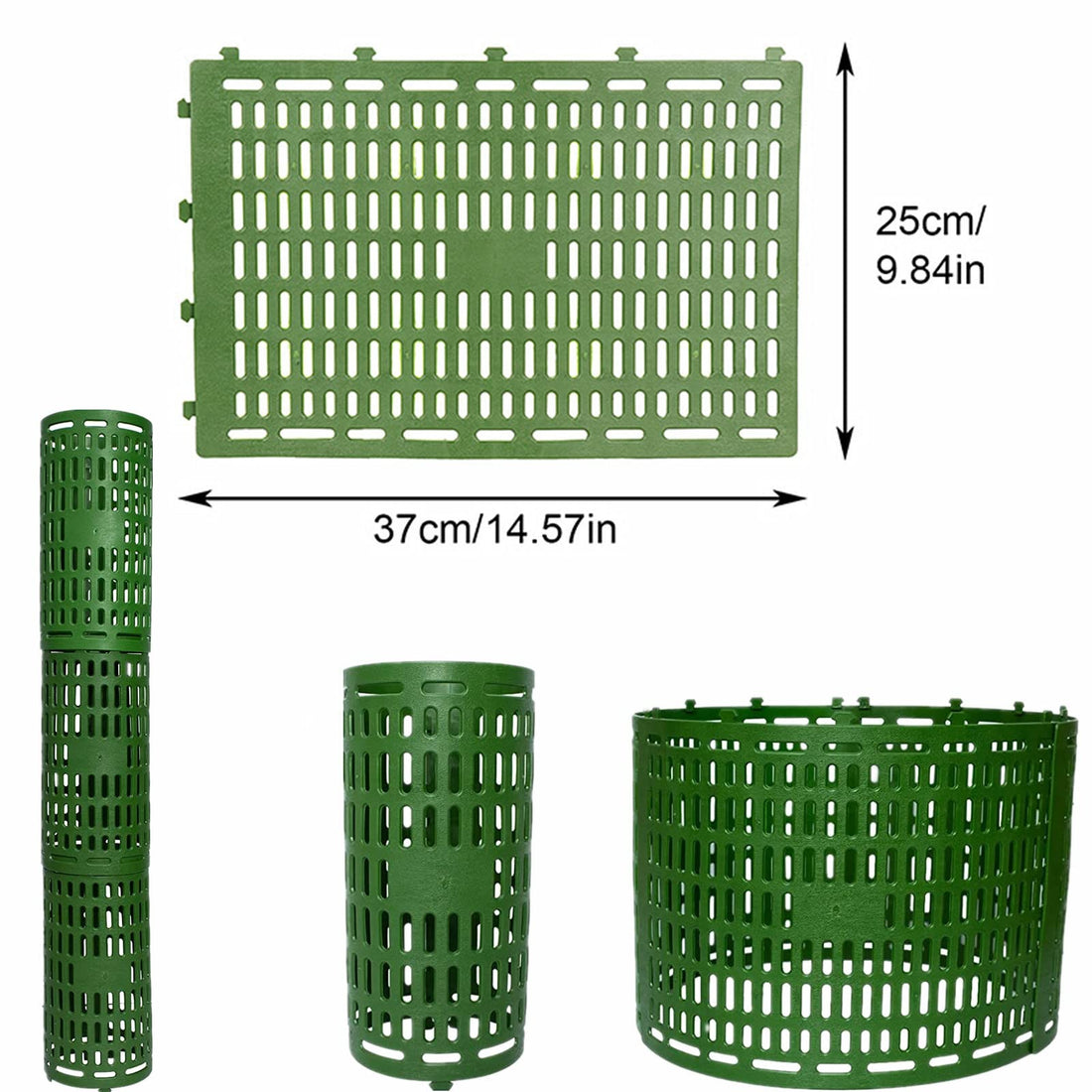 Garvee Protège, troncs extensibles en PVC, maille de protection pour écorce, lot de 10, vert, idéal jeunes arbres et jardin