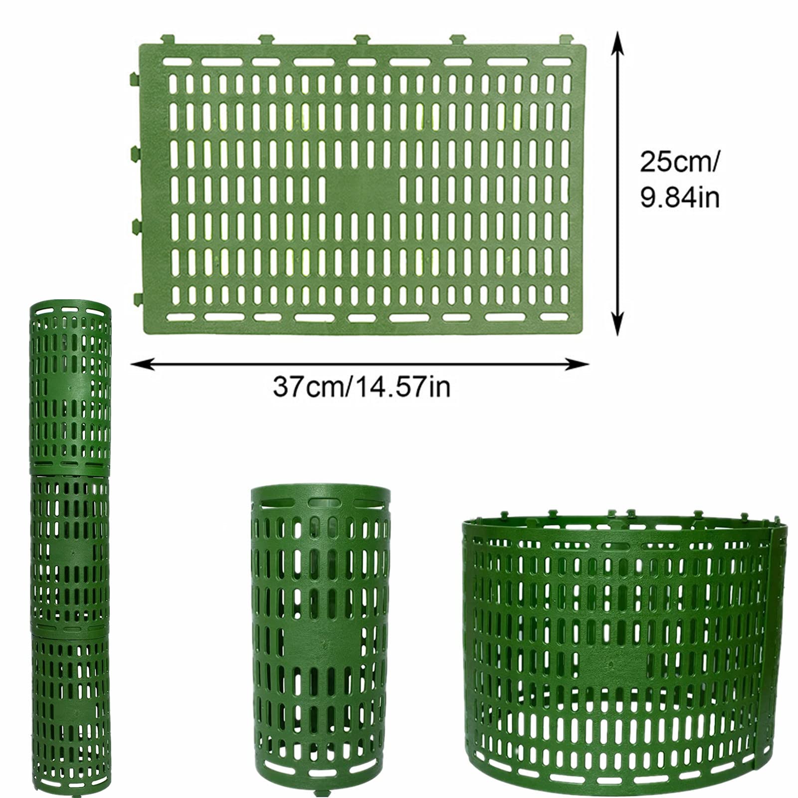 Garvee Protège-troncs extensibles en PVC, maille de protection pour écorce, lot de 10, vert, idéal jeunes arbres et jardin