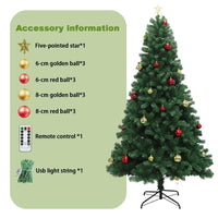 Sapin de Noël Garvee 180 cm effet neige avec télécommande - Sapin artificiel en PVC sans lumières pour la décoration du salon