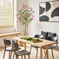 Bougainvillier artificiel Garvee de 1,80 m, en soie réaliste, pot stable, vert, pour studio photo et décoration