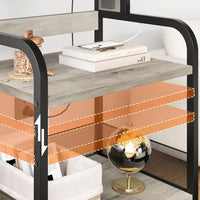Garvee support d'imprimante avec fonction de chargement, structure en métal, hauteur réglable, pour le bureau et la maison, 52 × 40 × 80 cm, vert