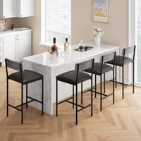 Garvee Lot de 2 chaises de bar hautes avec table d'appoint, livré en carton, couleur grise