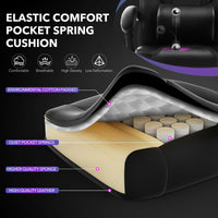 Garvee Chaise gaming ergonomique noire avec repose-pieds, appui-tête et soutien lombaire, pivotante 360°, hauteur réglable, capacité 136 kg, adulte et ado