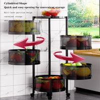 Garvee Chariot à roulettes à 3 niveaux, noir, 30 × 30 × 60 cm, chariot multifonctionnel pour la cuisine, la salle de bain, le salon et le rangement.