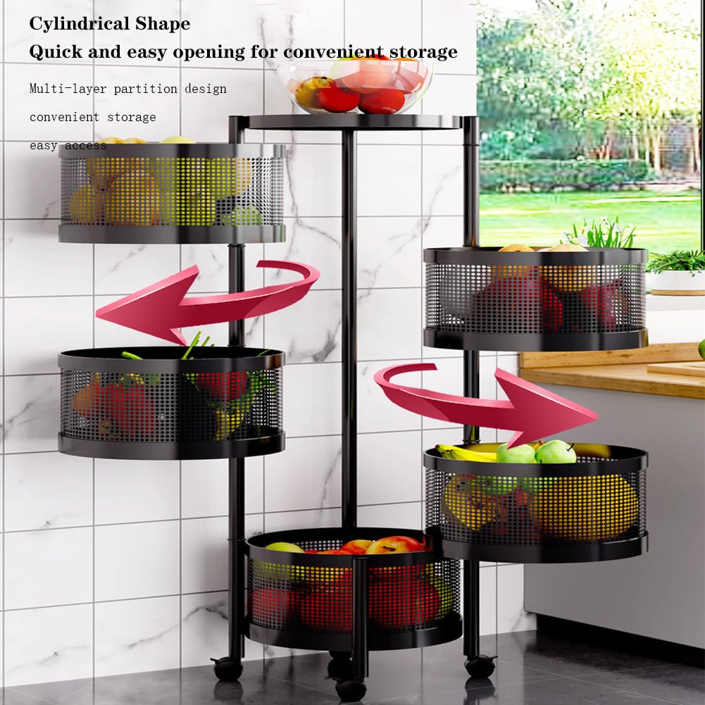 Garvee Chariot à 4 niveaux, noir, 30 × 30 × 75 cm, chariot de service pour supermarché, bar, restaurant