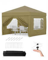 Garvee Pavillon Pliant 3x3 m 420D Oxford Étanche UV 50+ Cadre Acier Robuste Jardin Extérieur - 