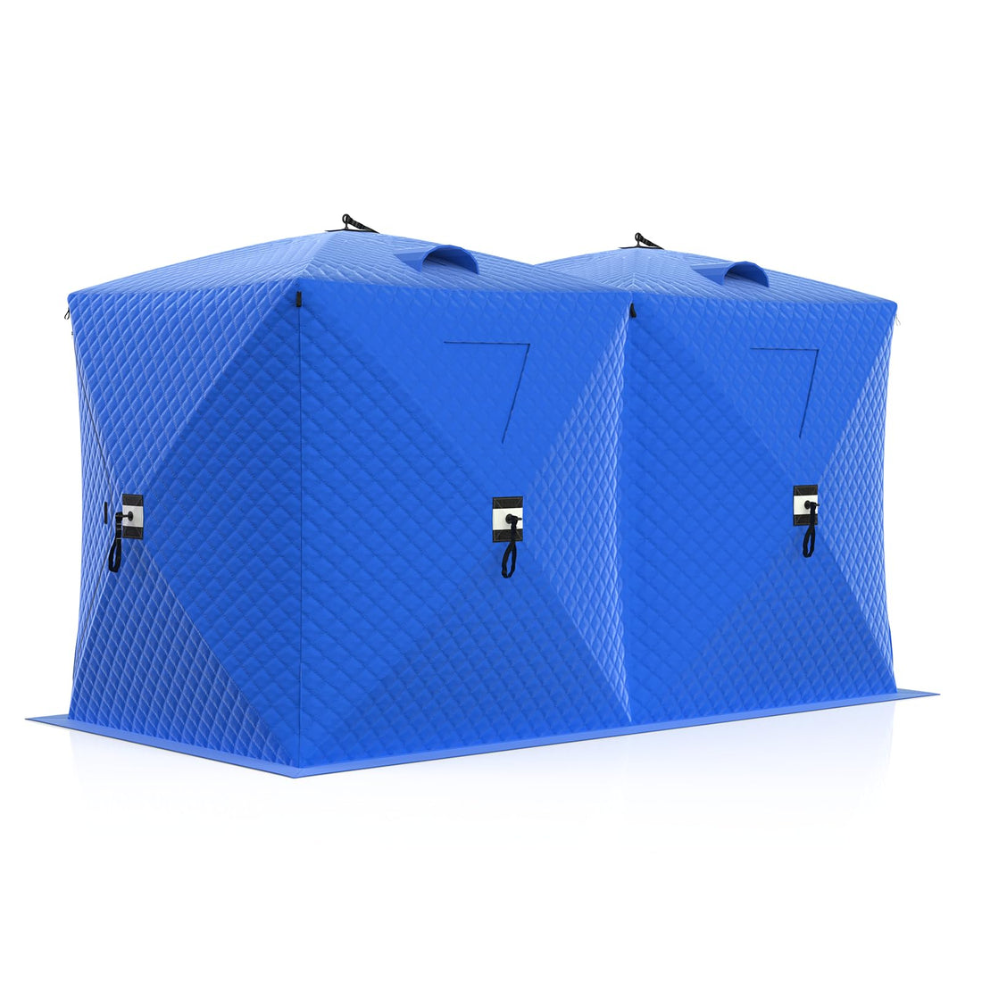 Tente de pêche sur glace Garvee Pop-Up, tissu Oxford 210D, isolée, coupe-vent, pour 6 à 8 personnes, pêche hivernale, avec ancres et cordes