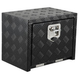 Garvee Coffre sous châssis en aluminium robuste 46 cm, rangement étanche noir pour pick-up, camping-car et remorque, idéal benne et utilitaire - Noir