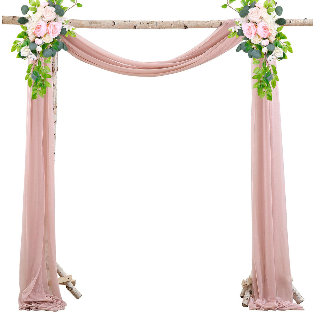 GARVEE Tissu transparent pour arche de mariage 2 x 18 pi (70 x 550 cm), blanc, idéal pour la photographie en extérieur