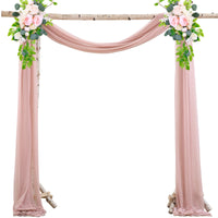 GARVEE Tissu transparent pour arche de mariage 2 x 18 pi (70 x 550 cm), blanc, idéal pour la photographie en extérieur