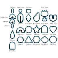 Fraises à polymère Garvee pour argile, 24 pièces, mini outils de sculpture, plastique, bleu, pour modelage d'argile, boucles d'oreilles DIY