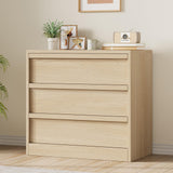 Garvee Commode 3 Tiroirs En Chêne Naturel, Grand Rangement, Design Moderne, Bois Épais, Anti-Basculement, Polyvalente, Chambre Et Salon - Natural Oak