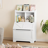 Bibliothèque pour enfants Garvee avec rangement pour jouets, 2 niveaux, en bois, robuste, résistante aux rayures et à l'eau, pour salles de jeux et chambres d'enfants