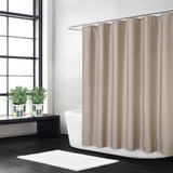 Garvee Rideau de douche , aspect lin, 240 × 200 cm, taupe, avec crochets - Taupe