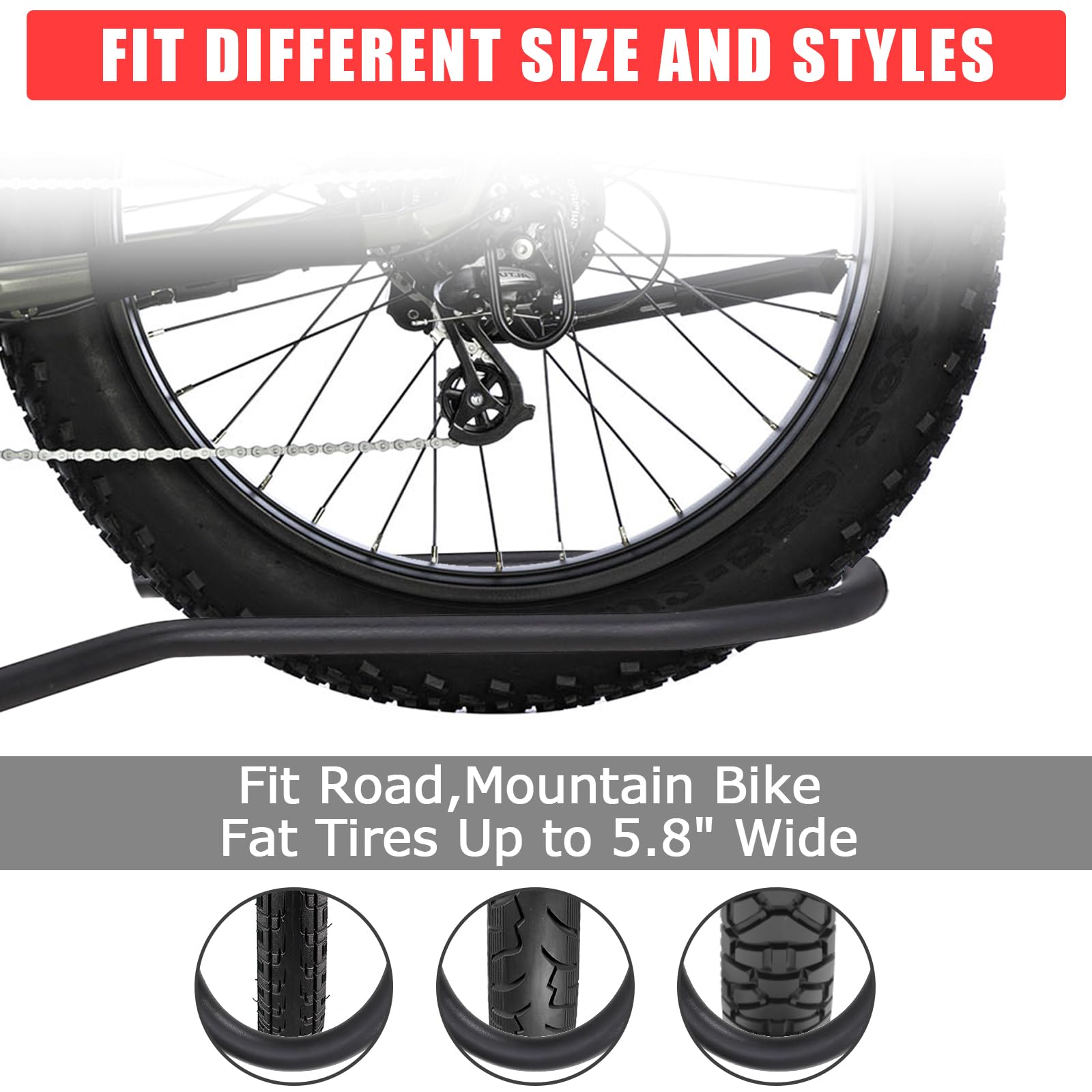 Porte-vélos Garvee 2 pouces pour attelage, 2 vélos, acier, inclinable, réfléchissant, robuste, pour SUV et camions, avec sangles de tension et verrou