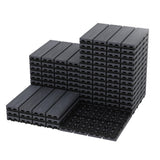 Garvee 27-lot Dalles de Terrasse 30,5 x 30,5 cm en Bois Composite Étanche Antidérapant Durable pour terrasse et Balcon - Gris-2