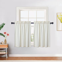 Rideaux courts imperméables Garvee pour café, en PVC, pour cuisine et salle de bain, 2 x 30 x 91,4 cm, semi-transparents, texture en relief