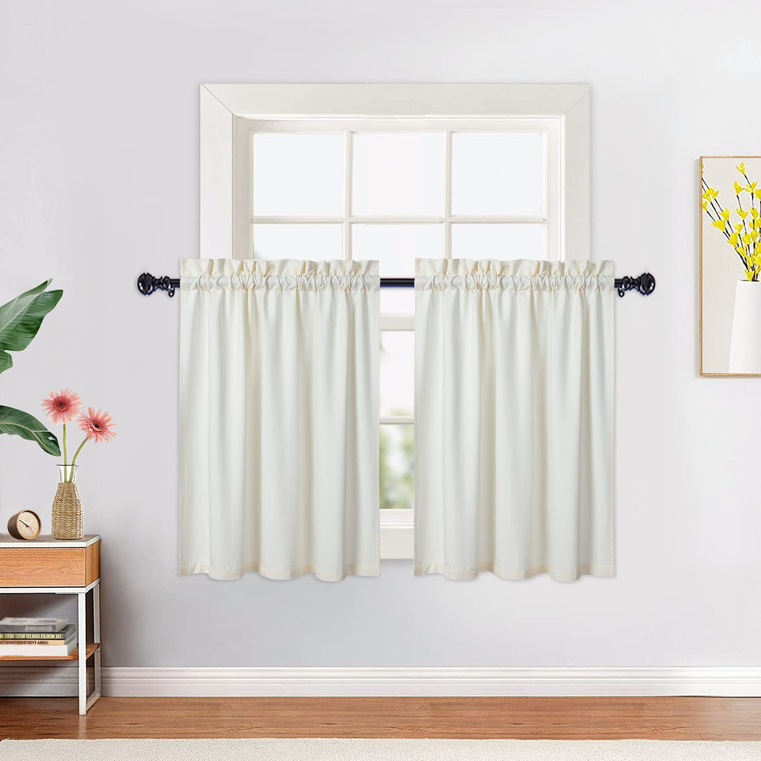 Rideaux de cuisine imperméables Garvee en PVC, 2 x 30 x 76,2 cm, pour cuisine, salle de bain, chambre ou demi-pièce