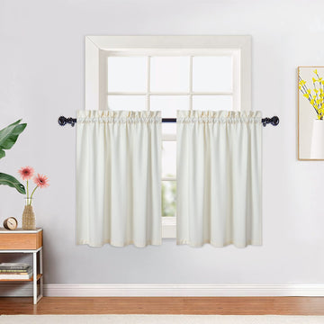 Rideaux de cuisine imperméables Garvee en PVC, 2 x 30 x 76,2 cm, pour cuisine, salle de bain, chambre ou demi-pièce