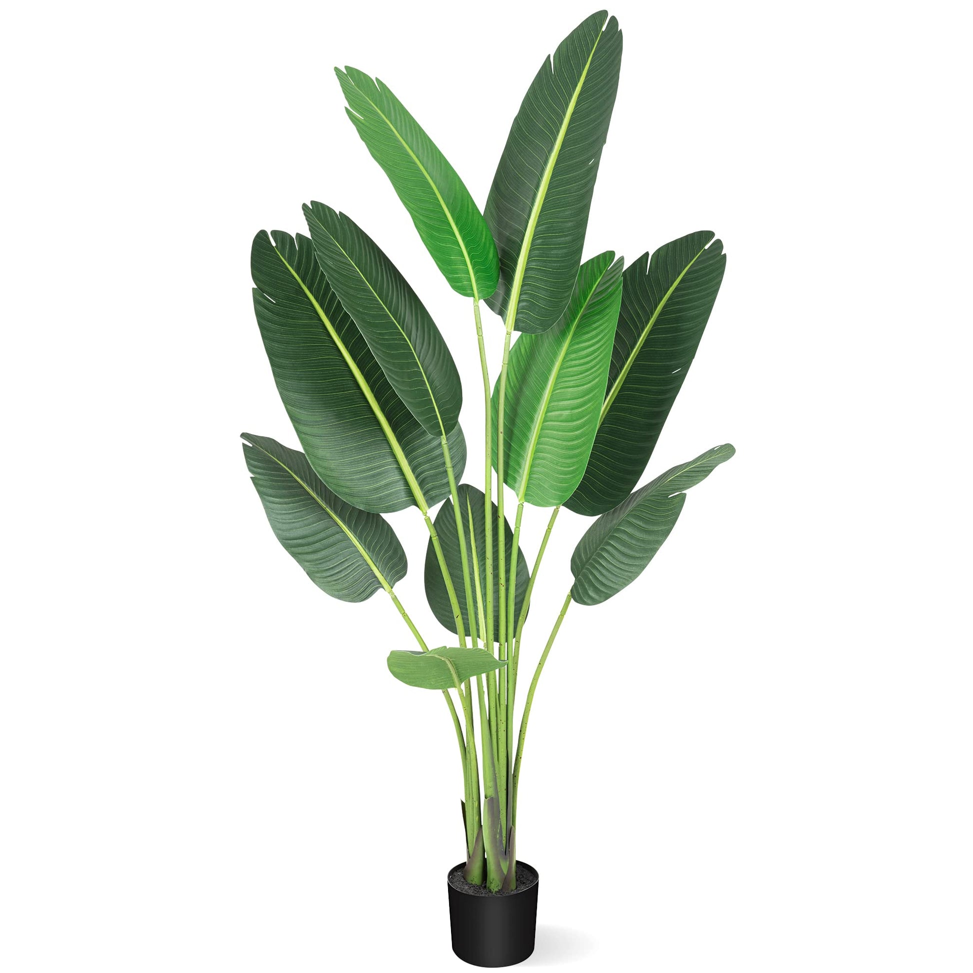 Garvee Oiseau de Paradis Artificiel 152 cm, 10 Troncs Ajustables, Plante Réaliste avec Pot Stable, Intérieur et Extérieur