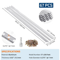 Protection de gouttière Garvee de 12,7 cm (5 pouces) en treillis métallique d'aluminium résistant à la corrosion pour toitures de maisons jusqu'à 61 m (200 pieds).
