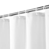 Garvee Rideau de douche , aspect lin 240 g/m², 120 × 180 cm, blanc, déperlant, avec crochets - Blanc