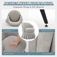 Garvee Fauteuil Moderne Mid-Century Pastel, Bois Naturel, Coussin Ergonomique, Compact et Confortable, pour Salon, Chambre et Coin Détente