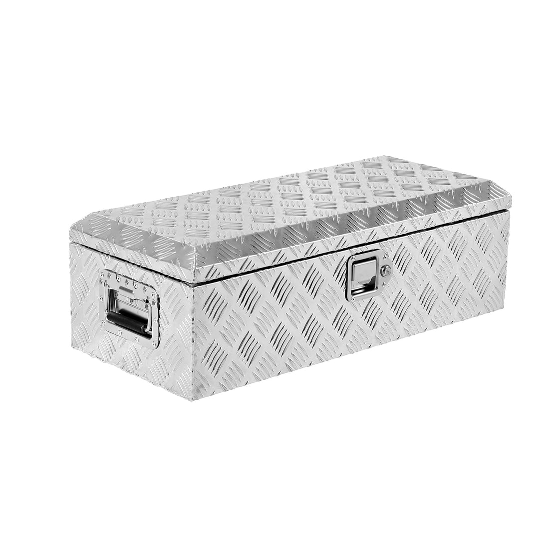 Coffre à outils Garvee de 50 cm (20 pouces) pour benne de camion, en tôle d'aluminium striée, étanche, verrouillable, pour camions, remorques et camping-cars, portable et robuste.